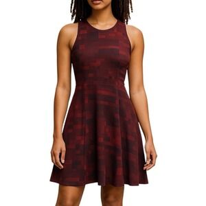 Lululemon Go Til Dawn Dress 4 Domo Pixel Berry UPF 50 Athleisure Comfort‎ Sporty